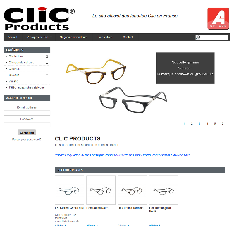 Référencement / SEO des lunettes clic