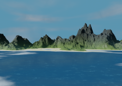 Paysage 100% procedural Blender 3D